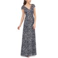 thumbnail image 1 of Vestido de mujer bordado JS Collection azul marino 12 Gown, 1 of 1