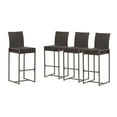 thumbnail image 5 of Kolton Outdoor 30 Inch Wicker Barstool, Set of 4, Dark Brown, 5 of 7