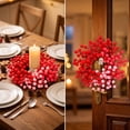 thumbnail image 5 of Kokovifyves 23cm Christmas Wreath with Artificial Red Pink Berries, Berry Garland Hanging Ornament for Door Wall Window Holiday Display, 5 of 6