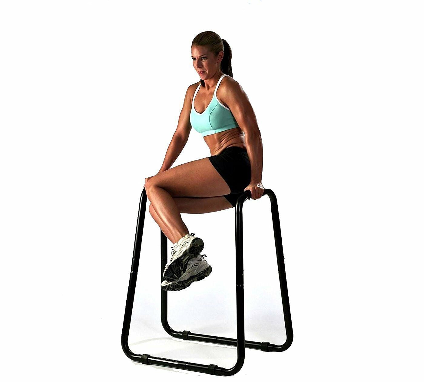 Cocoarm Dip Stations Strength Training Dip Stands Assembled Indoor Parallel Bars Dip Stand Dip Bar Knee Raise Station Pull Up Parallel Bar for Home Gym Fitness Exercise