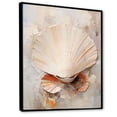 thumbnail image 2 of Designart "Simplistic Taupe Clam Elegance" Clam Floater Framed Canvas Art Print, 2 of 5
