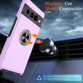 thumbnail image 6 of Pixel 7 Pro Case, Google Pixel 7 Pro Case Shockproof Google Pixel 7 Pro Phone Case with 360° Magnetic Ring Holder Kickstand Phone Case for Google Pixel 7 Pro Purple, 6 of 8