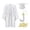 White, variant on HAOTAGS Boys and Girls Long Sleeve Graduation Gown Set With Cape And Cap (2-10) Toddler To Kids Outfits For Ceremony And Performance Red Size 2T