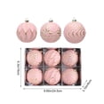 thumbnail image 3 of Kbndieu Pink Christmas Tree Balls Ornaments, 6PCS 3.15" Pre-Strung Hanging Ornament Decorations, Shatterproof Xmas Bulbs Plastic Hanging Balls for Xmas Tree Holiday Party Decor, 3 of 9