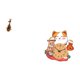 thumbnail image 5 of Reloj de escultura de gato para estantería de dormitorio y habitación infantil, figura de animal única, decoración del hogar, reloj colgante silencios, 5 of 8