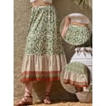thumbnail image 2 of DARING DIVA Women's Summer Beach Graphic Midi Western Skirts Small Green, 2 of 6