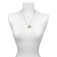 thumbnail image 3 of Delight Jewelry Silvertone Medium Translucent Yellow Paw Silvertone Script Initial Disc - Z - Charm Necklace, 20"+3", 3 of 4