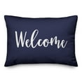 thumbnail image 2 of Creative Products Welcome in Navy 14 x 20 Spun Poly Pillow, 2 of 3