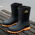 thumbnail image 5 of Botas de lluvia para hombre, botas de goma a media pantorrilla a la moda, calzado de agua antideslizante, botas de seguridad para el trabajo impermeables para exteriores, zapatos de lluvia para hombre, 5 of 5
