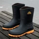 thumbnail image 4 of Botas de lluvia para hombre, botas de goma a media pantorrilla a la moda, calzado de agua antideslizante, botas de seguridad para el trabajo impermeables para exteriores, zapatos de lluvia para hombre, 4 of 4