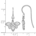 thumbnail image 2 of 925 Sterling Silver Rhodium Plated Cubic Zirconia Long Drop Dangle Earrings 27x16.5mm Wide Dangle Earring for Women, 2 of 2