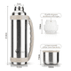 thumbnail image 2 of Botella Termo Acero Inoxidable De Gran Capacidad 1500ml Xtellar plateado, 2 of 3