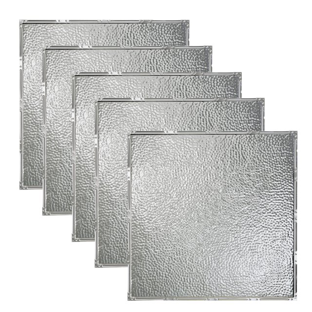 Great Lakes Tin Chicago Unfinished 2ft x 2ft Nail Up Ceiling Tiles (5 Pack)