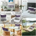 thumbnail image 5 of Outdoor Waterproof Throw Pillow Covers Set of 2 Purple Grey Ombre Decorative Pillowcases Square Outdoor Pillows Cushion Case 18x18 Inch Gradient Gradual Color Patio Pillows for Couch Sofa Bed Garden, 5 of 7