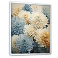 thumbnail image 2 of Designart "Simply Beige And Muted Blue Mums In Bloom IV" Mums Floater Framed Canvas Art Print, 2 of 5