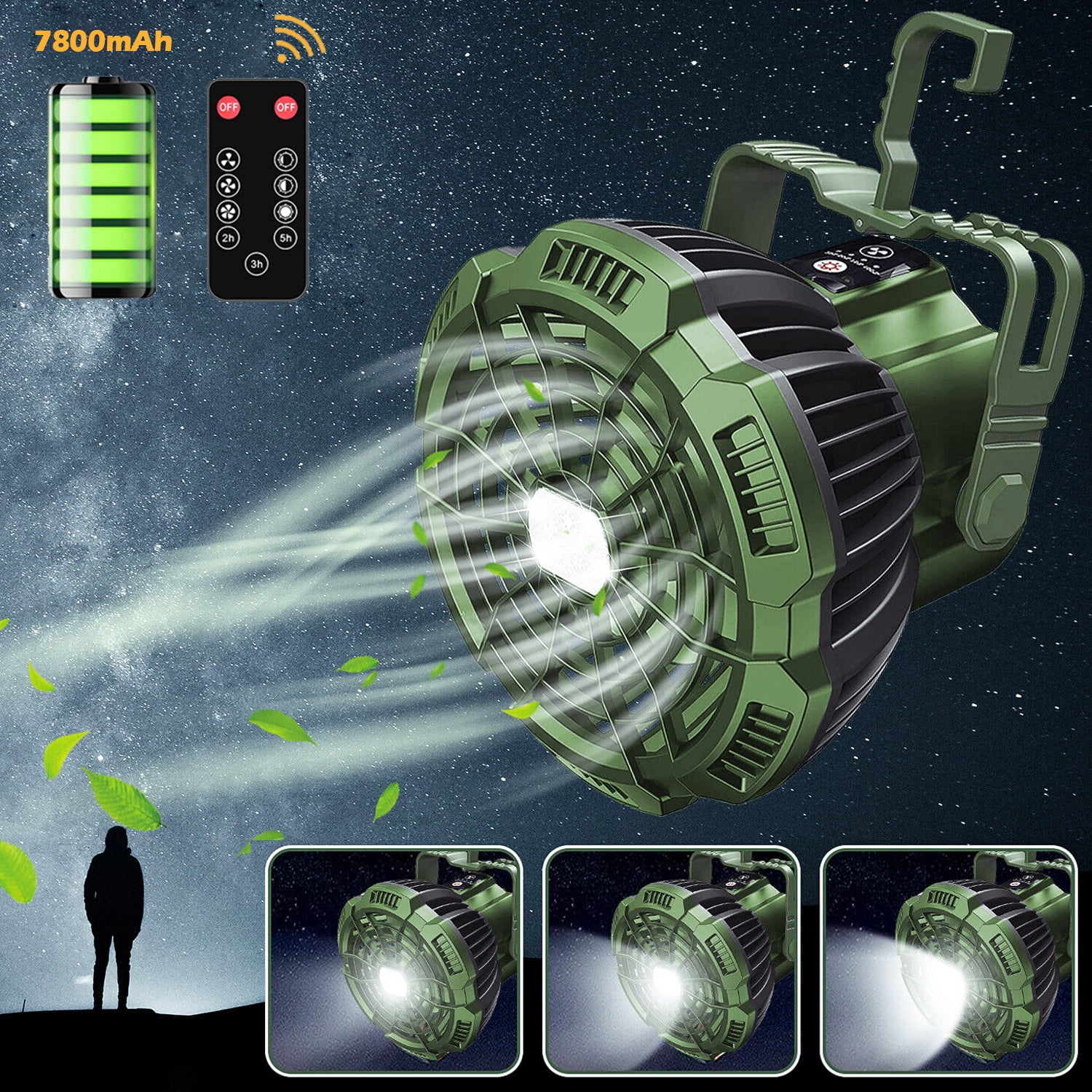Homeya 6.6 3-Speed Remote Controlled USB Desktop Fan