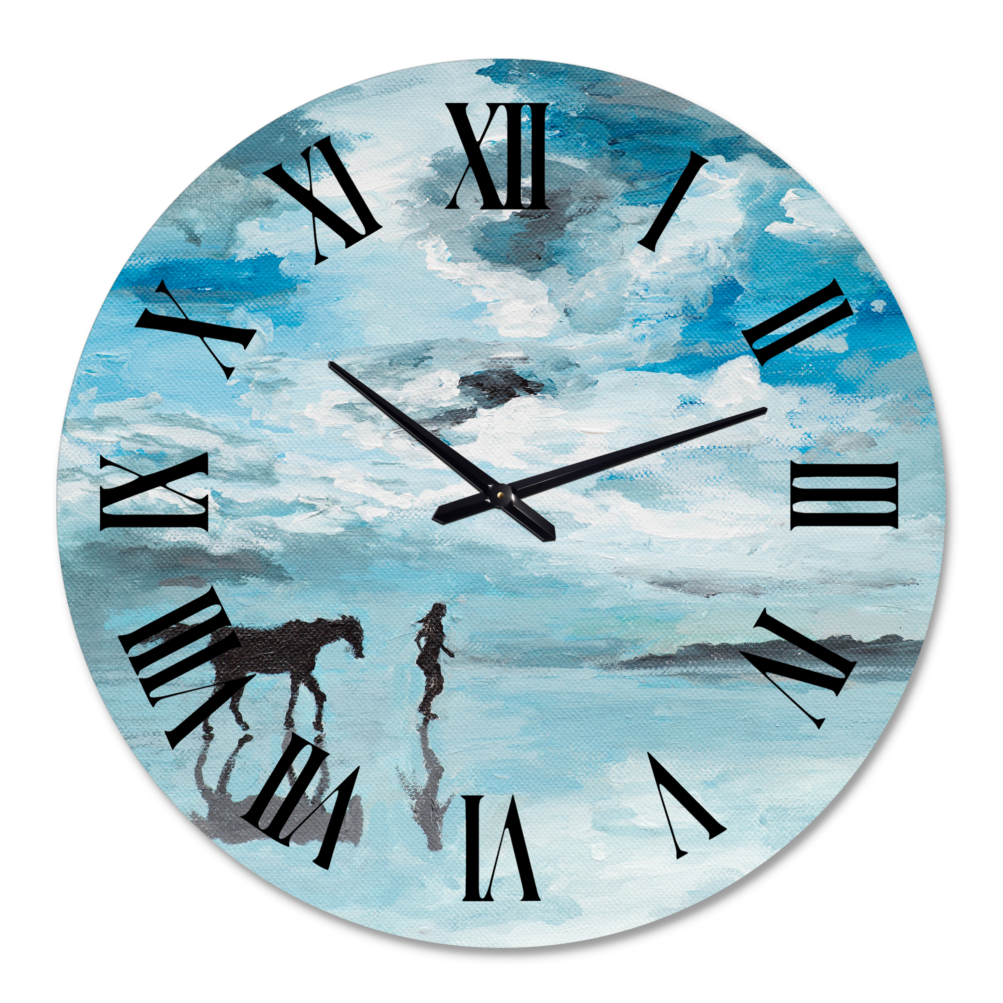 Designart 1 in Quartz Farmhouse Wall Clock