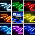 thumbnail image 2 of Labymos Car LED Strip Light, 4pcs 36 LED DC 12V Multicolor Music Car USB Interior, 2 of 7