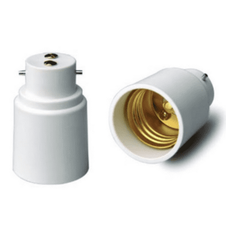 

3PCS BC B22 to ES E27 Light Bulb Adaptor / Converter Bayonet Cap Edison Screw Holder White
