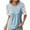 Light Blue, variant on Plus Size Tops for Women,Summer Tops,Women's Fashion Solid T-shirt Lace Short Sleeves Blouse Round Neck Casual Tops