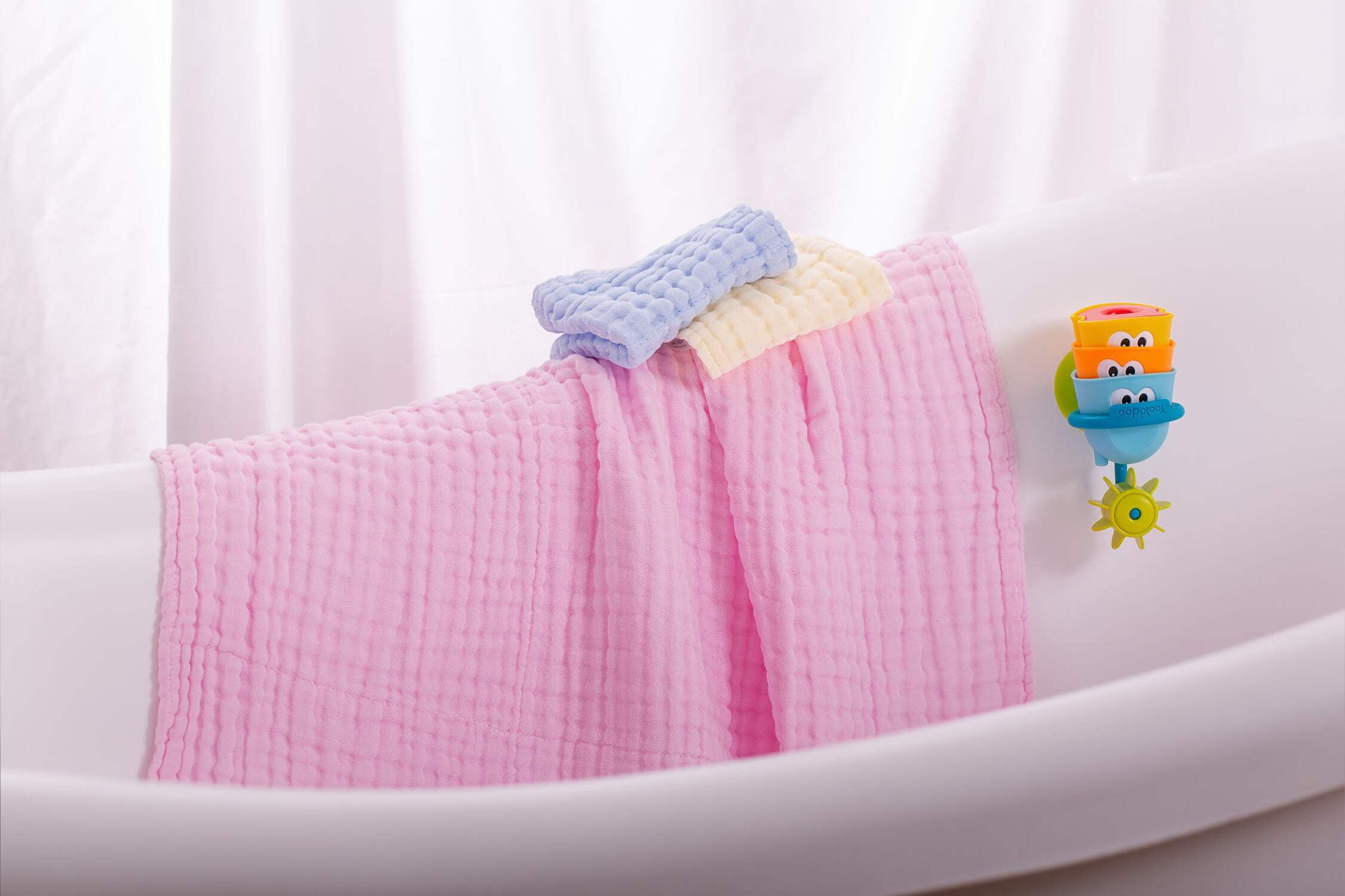 L'Ange Baby 6-Layer Medium Cotton Muslin Towel, blanket for Baby, Toddlers, Kids & Home, Soft, Lightweight, Absorbent, Gauze Towel, Suitable for Delicate Skin, Medical Grade Packaging, 28 x 47 inches