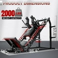 thumbnail image 3 of RitFit Gazelle Pro 3 in 1 Leg Press and Hack Squat Machine - High-Tensile Steel Leg Press Machine, 2000 lbs Capacity, Adjustable Angles, Hack Squat Machine with Weight Storage, for Home Gym (Red), 3 of 10