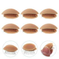 GETAJGHSD Eyelash Extension Practice Kit 3 Pairs Oval Silicone Lash Mannequin for Students and Professionals