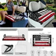 thumbnail image 4 of XYZCANDO American Honoring Firefighter Flags 4pcs Golf Cart Seat Covers Thin Red Line American Flag Golf Cart Steering Wheel Covers Golf Cart Flag Golf Cart Blanket Steering Wheel Wrap Black, 4 of 7