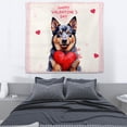 thumbnail image 3 of Happy Valentine's Day Australian Cattle Dog Brings Love Heart Tapestry Heeler Lover Gifts Wall Hanging Backdrop Home Decor - 02028, 3 of 5