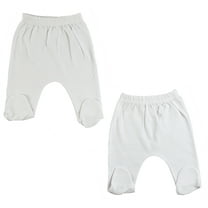 White Closed Toe Pants - 2 Pack