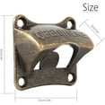 thumbnail image 3 of Retro Bottle Opener Wall Mounted, Antique Bronze Table Mounted Beer Cap Opener Stainless (1 Pack), 3 of 8