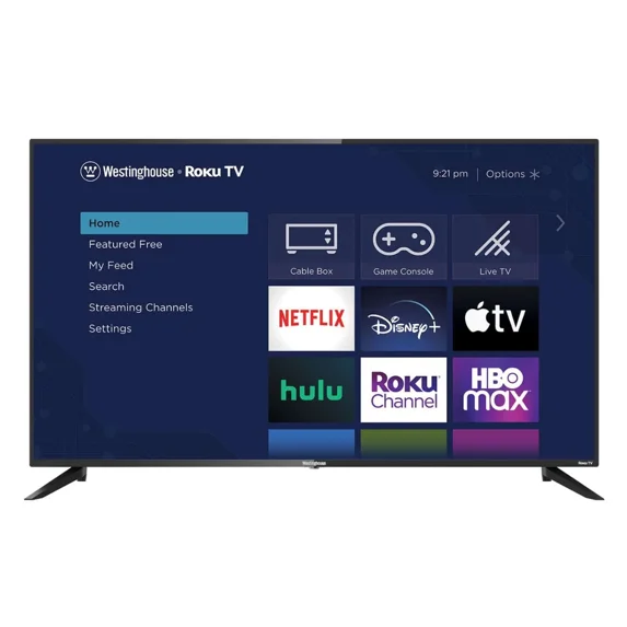 Westinghouse 50 inch 4K UHD LED Roku Smart TV, black refurbished