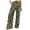 e-557Green125, variant on ANINEO Women Button Summer Casual Beach Pants Trousers High Waisted Wide Leg Pants With Pocket Striped Long Trendy Daily Female Slacks