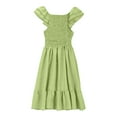 thumbnail image 5 of Kid Girl Dresses Ruffled Sleeve A-Line Tiered Swing Summer Light Green Dress Girls Birthday Dresses For Girls Girls' Special Occasion Dresses, 5 of 8
