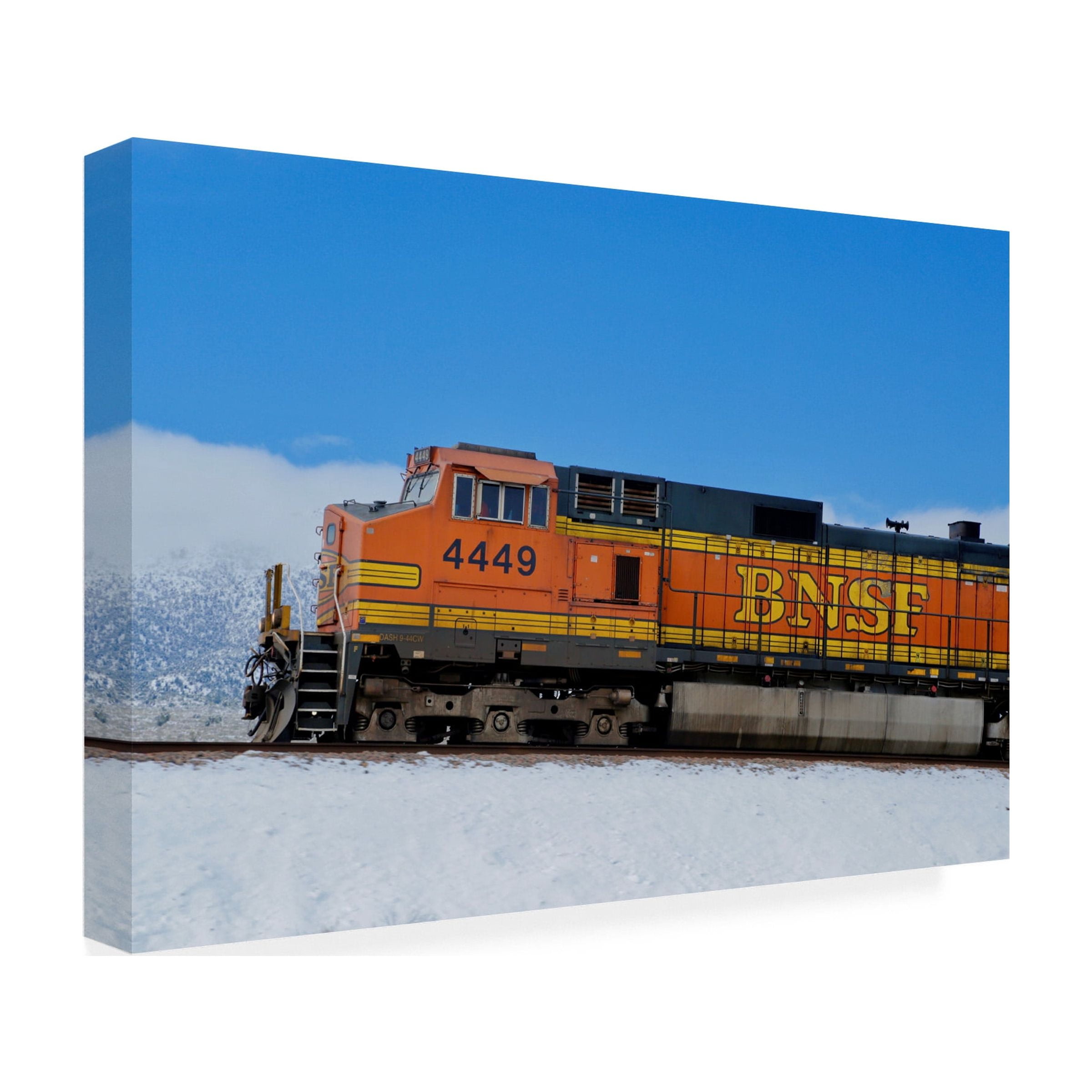 Susan Vizvary Photography 'Orange Train in Snow' Canvas Art