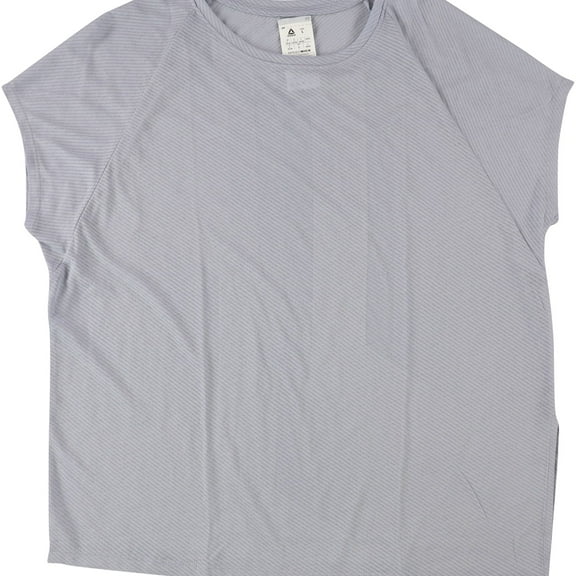 Reebok Womens One Series Burnout Basic T-Shirt, Blue, Large