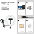 thumbnail image 3 of Mistaha 7.9 Inch Curved Surface Ring Light Dimmable USB Charge with Mirror Phone Holder Selfie, 3 of 8