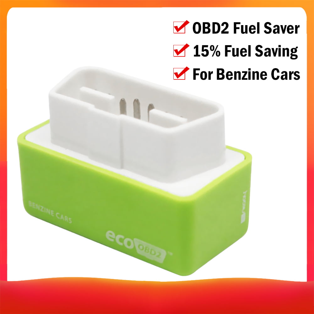 OBD2 Plug and Drive Performance Chip Tuning Box Eco OBDII for Gasoline Petrol Cars Power Torque Fuel Optimization green 