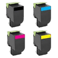 thumbnail image 1 of Zoomtoner Compatible LEXMARK 701 High Yield Laser Toner Cartridge Set Black Cyan Magenta Yellow for Lexmark / IBM CS-510DE, 1 of 1