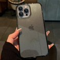 thumbnail image 4 of Luxury Glitter Bling Bumper Transparent Case For iPhone 15 14 13 11 12 Pro Max Mini X XS Max XR 7 8 Plus Soft purple Cover funda, 4 of 4
