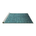 thumbnail image 2 of Ahgly Company Machine Washable Indoor Rectangle Oriental Turquoise Blue Industrial Area Rugs, 2' x 4', 2 of 4
