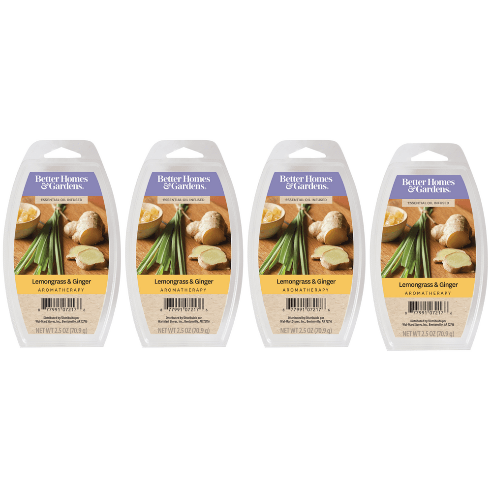 Lemongrass and Ginger Essential Oil Blend Wax Melts, Better Homes