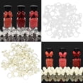 thumbnail image 1 of 100pcs white and 100x Clear shamjiam Anillo de exhibición de colores de gel UV, 1 of 9