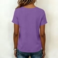 thumbnail image 6 of zbxnLI Casual Cotton Linen Shirts for Women Fashion Button Front Blouse Top Summer V Neck Loose Short Sleeve Shirt, 6 of 7