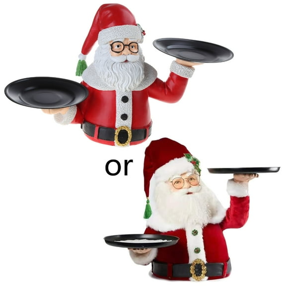 ZPAQI Santa Holding Tray Christmas Decoration Xmas Snowman Treats Holder Snack Rack
