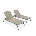 thumbnail image 1 of Ostrich Princeton Outdoor Chaise Lounge Pool Beach Patio Chair, Tan, 2 Pack, 1 of 5