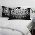 thumbnail image 4 of Crystal Chandelier Pillow Protectors with Zipper Standard Size, Candle Abstract Luxury Modern Soft Brushed Microfiber Breathable Throw Pillow Covers, Pillowcase for Couch Sofa Bedroom 20"x26", 4 of 9