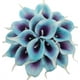 thumbnail image 1 of Bouquet Duovlo, 20 unidades, flor artificial de látex con forma de lirio de cala, decoración de fiesta en casa (morado en azul), 1 of 6
