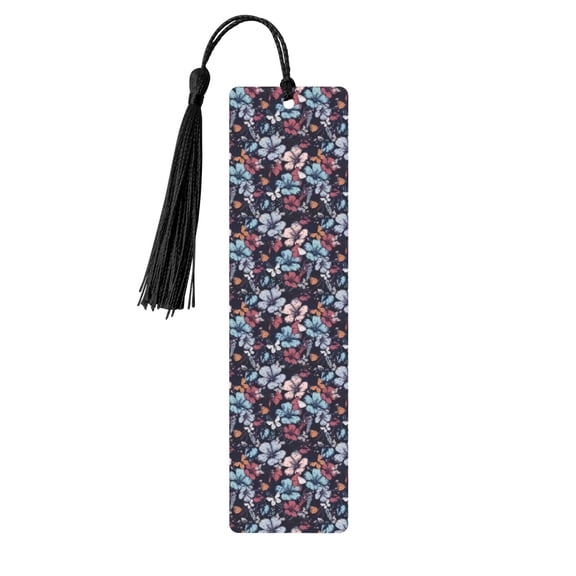 Kdxio Flowers ad Butterflies Print Metal Tassel Bookmarks,Perfect Gift for Art Lovers and Bookworms Metal Bookmarks for Women
