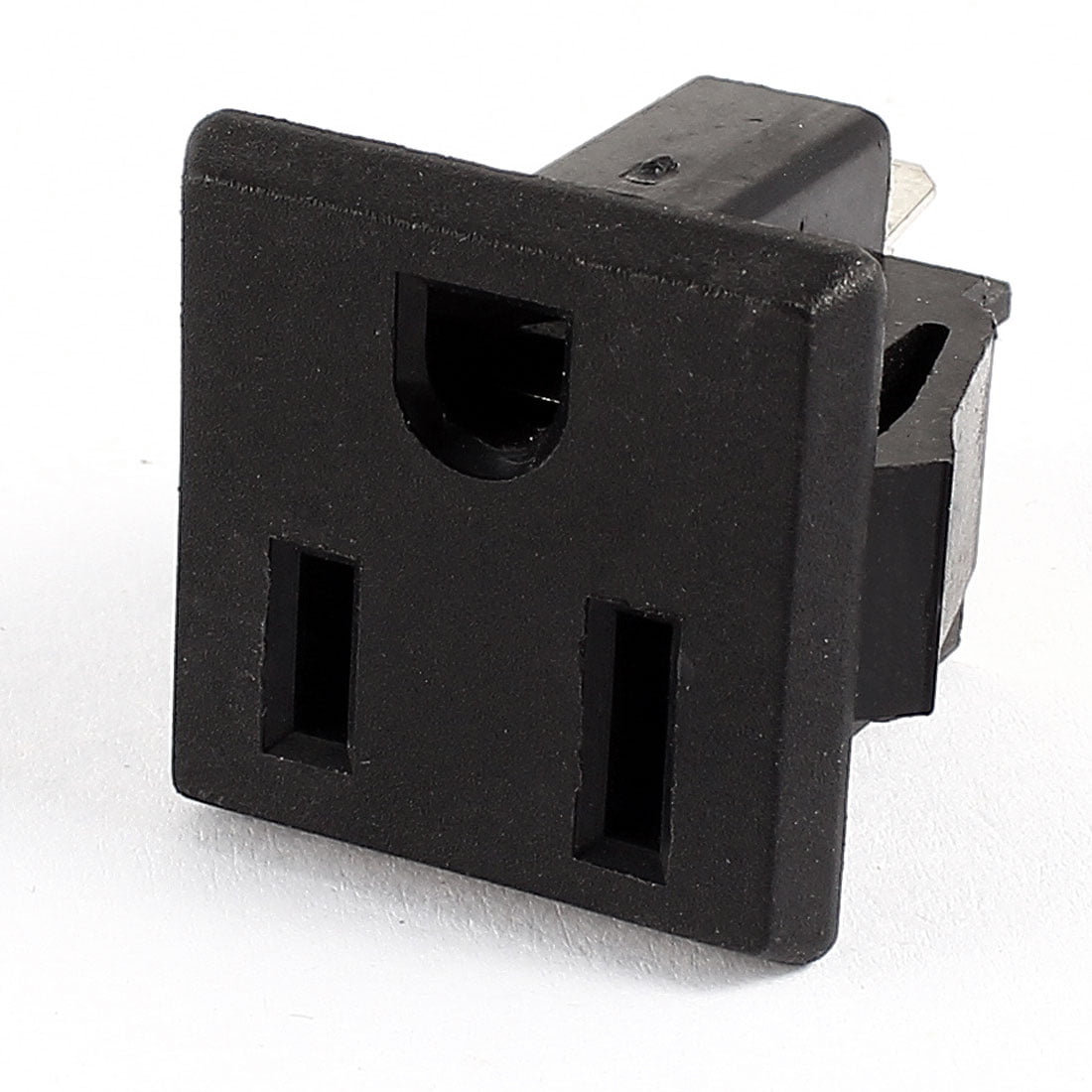 US 3 Pins Power Socket Outlet Plug Power Receptacle AC 125V 15A Black 1 pcs 